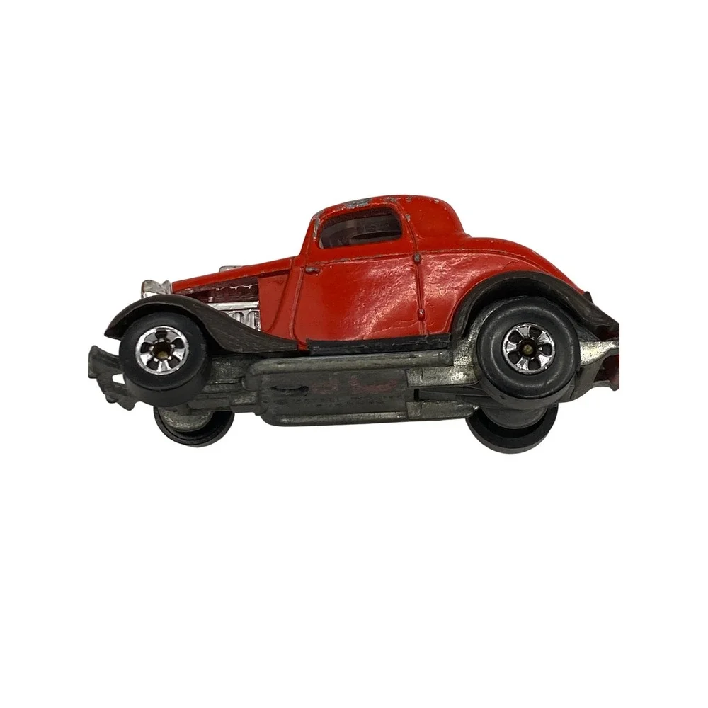 Vintage Hot Wheels 1979 Red 3-Window 34 Ford Coupe Hot Rod Flame Decal Hong Kong